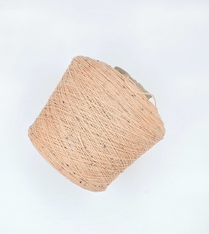 Loro Piana меринос 85% кашемир 15% мини пайетка голографические прозрачные, 850 м в 100 г, персиковый