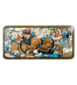 ШК-19/ 2-A Шкатулка в технике декупаж «По щучьему веленью» (14х6,5х4)