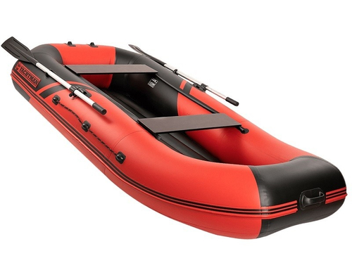 YACHTMAN-300 МНД НАДУВНОЕ ДНО (Яхтман) красный-черный (лодка ПВХ с усилением)