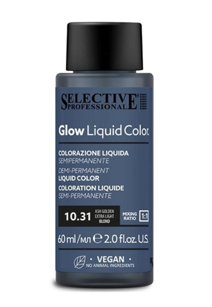 Glow Liquid Color Жидкий тонирующий краситель для волос "Glow Liquid Color", тон 10.31, 60 мл.