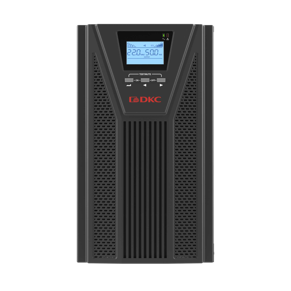 Онлайн ИБП ДКС серии Смолл Тауэр (Small Tower), 2000 ВА/1800 Вт, 1/1,клеммы, EPO,USB, RS-232, RJ45, з/у 1А, 6x7Ач
