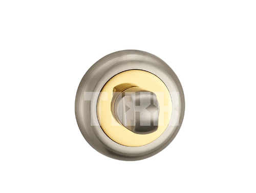 [ТОВАРА НЕТ В НАЛИЧИИ] Завертка Тикс BK 04, цвет никель матовый/латунь блестящая (гарантия - 12 месяцев)