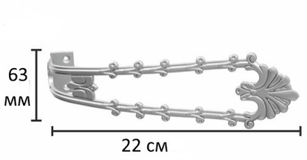 Держатель-подхват для штор Калада Ост, цвет графит