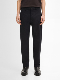 Massimo Dutti Брюки свободного кроя из смесового хлопка, темно-синий