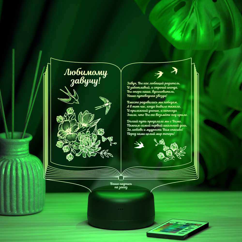 Светильник "Книга завучу"