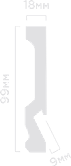 Плинтус HiWood, 99x18 мм