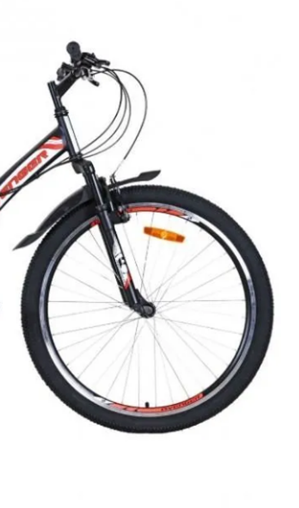 Велосипед 26" AVENGER F260, черный/оранжевый неон, 18"