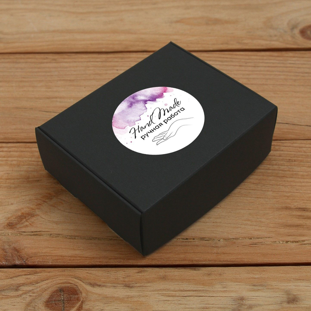 Наклейка стикер матовая круглая 30 мм 2800 шт "100% Натурально"