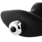 Черная вибропробка для простаты FantASStic Vibrating Prostate Plug - 14,5 см. (Цвет: черный)