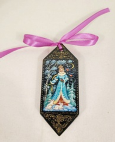 Ёлочная игрушка -конфета с росписью Палех "Снегурочка"