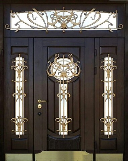Двуполая входная дверь Сицилия 3 полки ( Любой размер )