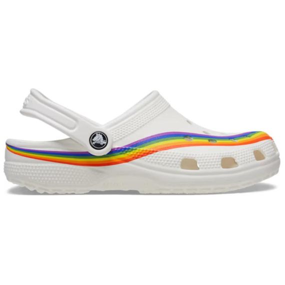 Crocs Classic Rainbow Dye Clog 'White'