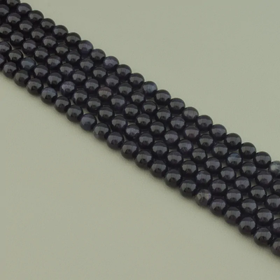 Нитка Кошачий глаз 38 см. 8,5 мм. (Без замка) - Черная