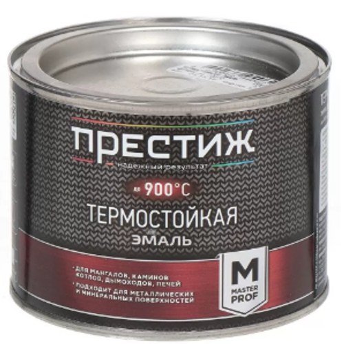 Эмаль термостойкая ПРЕСТИЖ (до 700С) черная 0,4кг