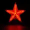 Светодиодная макушка Звезда красная, 30 LED ламп, 20*20 см., 220В, зеленый провод, Vegas (55086)