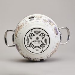 НАБОР КАСТРЮЛЬ ЭМАЛИРОВАННЫЙ, СЕРИЯ "LAVENDER CATS 6ПР. 2,0/2,8/3,8Л ДИА.18/20/22СМ