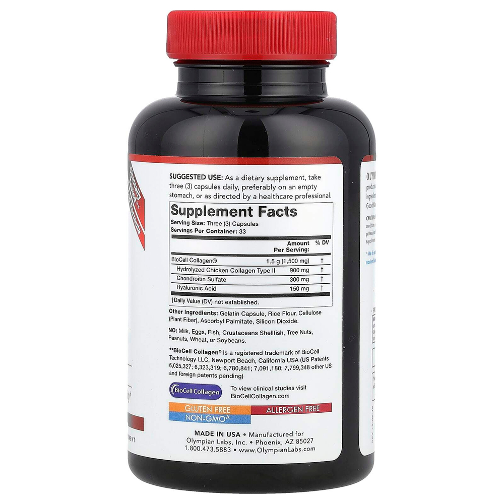 Olympian Labs, BioCell Collagen®, 100 капсул