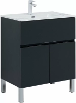 Тумба с раковиной Aquanet Алвита new 303900 70 антрацит