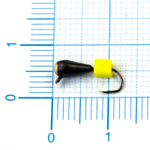 Мормышка Владимирская 541 "Капля с зеркальцем и желтым кубиком", 3мм, 0.6гр (15шт/уп)