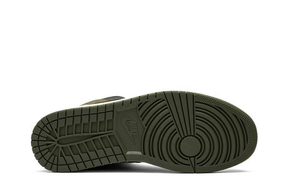 Jordan Air Jordan 1 Mid Olive Canvas Hyper Sneakers