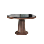 Стол круглый обеденный Bilbo 120, керамика глянцевая черная