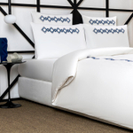 Постельное белье Frette Twist Embroidery Navy/Nautico Blue (240 х 220 см)