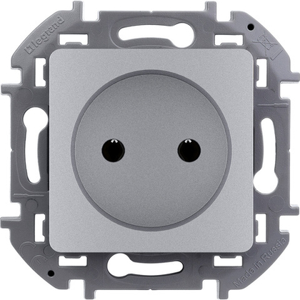 Розетка без заземления без шторок 16А 250В алюминий Inspiria Legrand