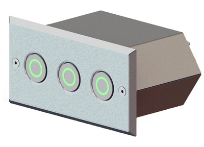 Адаптер для трех сенсорных пьезокнопок с квадратной лицевой панелью