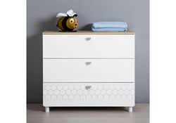 Комод Эльга белый шагрень / дуб белый exclusive