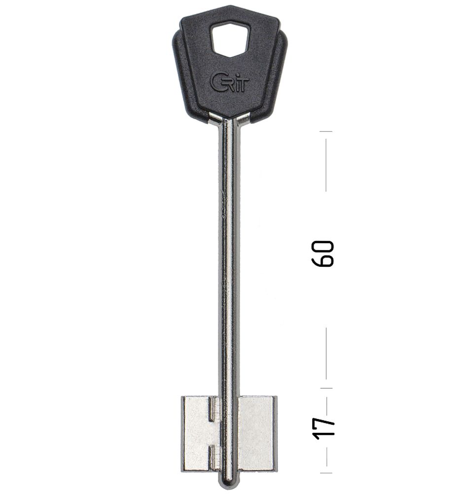 Заготовка сувальдного ключа 13283 KRT1DP KRIT GRIT