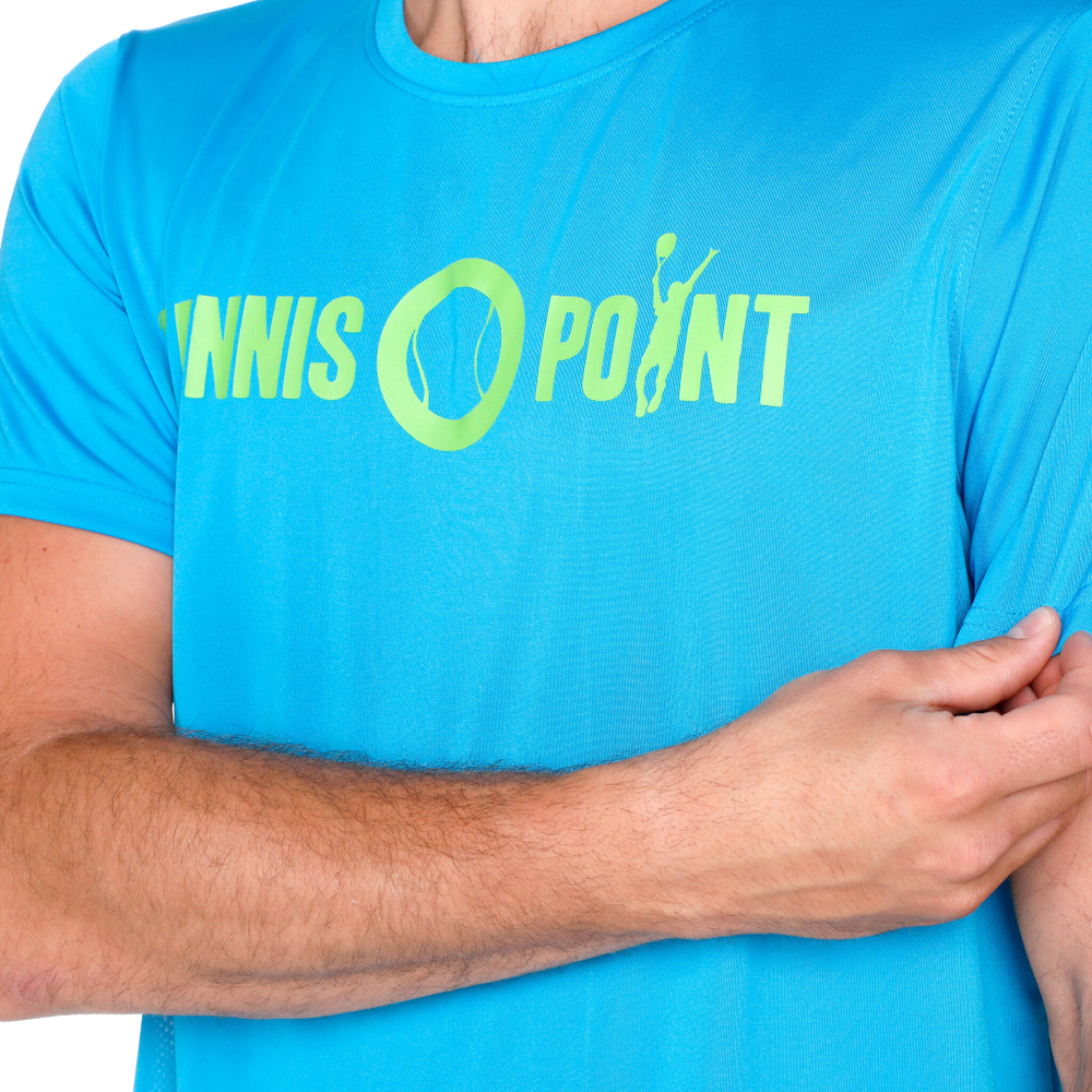 Мужское теннисное поло Tennis-Point Basic Function T-Shirt Men - Blue, Light Green