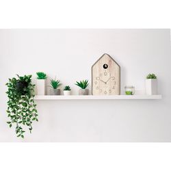 Часы настенные с маятником QQ-UP, серо-бежевые