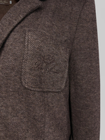 Костюм 6612-41 из удлиненного пиджака и широких штанов на резинке