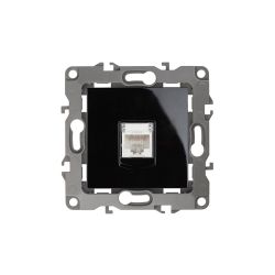 12-3107-06 ЭРА Розетка информационная RJ45, IP20, Эра12, чёрный