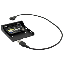 Контроллер USB ORIENT C092, Планка портов 3.5" на переднюю панель 2xUSB Type-C + 2xUSB 3.0 (USB3.2 Gen1), 20Pin кабель 50см, металл, oem (31348)