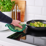 Прихватка IKEA TORVFLY (ТОРВФЛИ), Зеленый с рисунком, 20 см