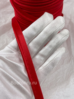 Кант декоративный 1 см красный атласный