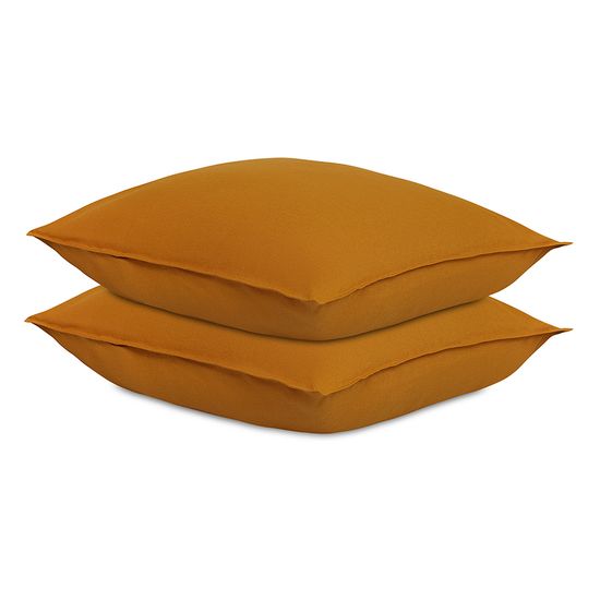 Набор наволочек изо льна и хлопка цвета карри из коллекции essential, 70х70 см