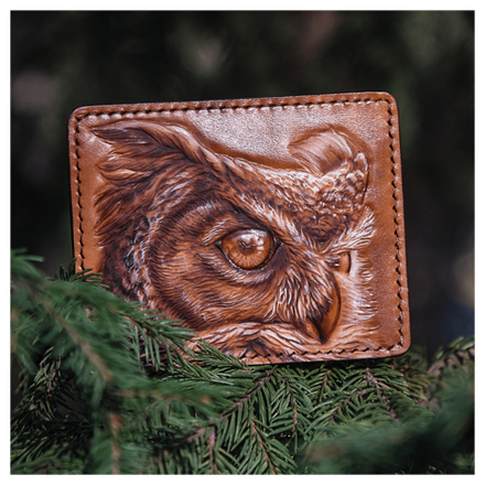 Кожаный картхолдер «Филин»