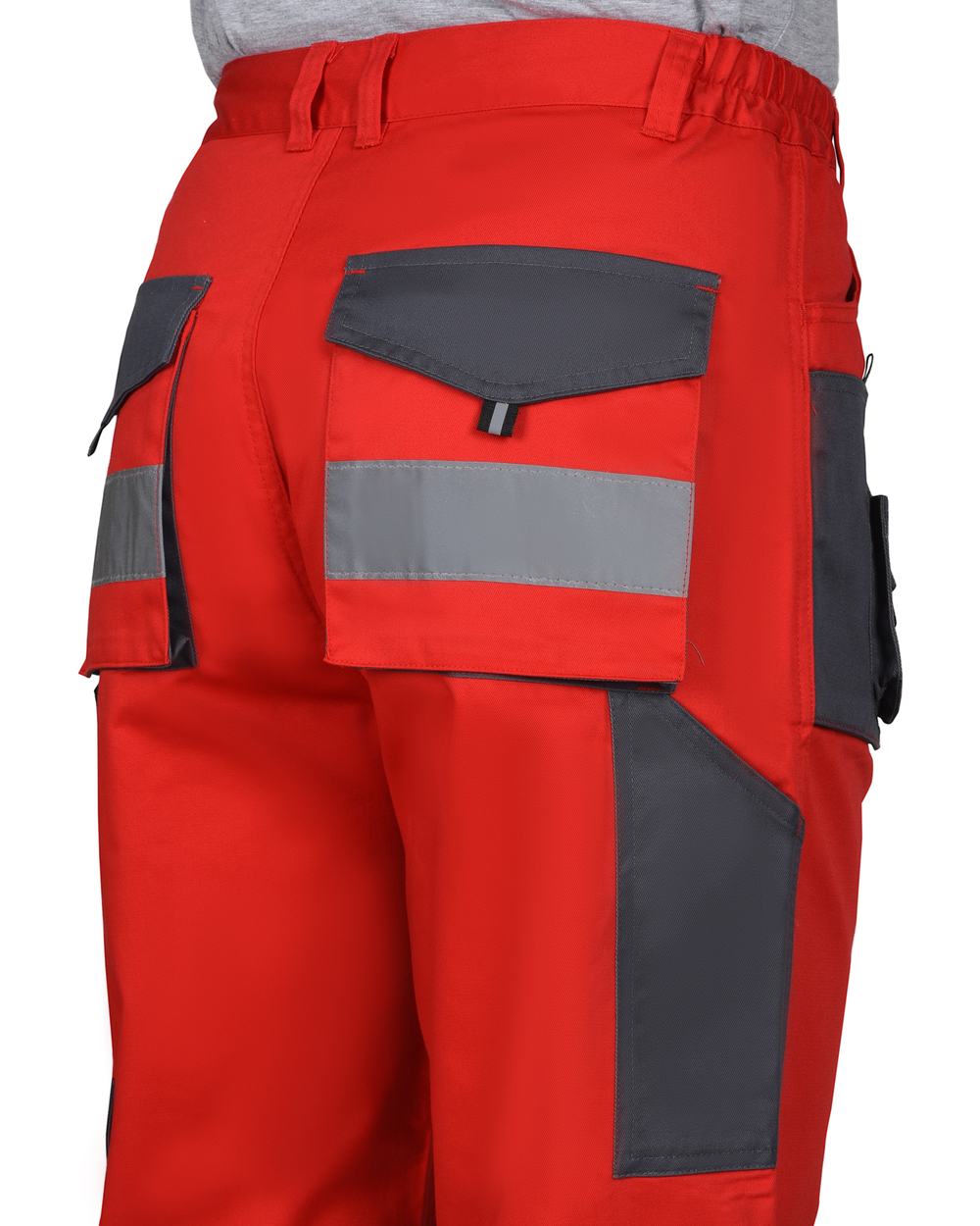 Костюм СИРИУС-АТОМ куртка, брюки красный с серым