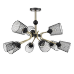 8191/9C COUNTY LN26 306 черный/античная бронза/черный металл Люстра потолочная Е27 9*60W 220V ABRIS