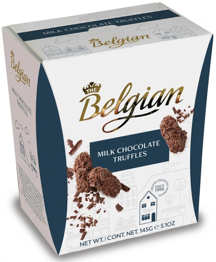 Шоколад Бельгиан Трюфели из молочного шоколада в хлопьях / The Belgian Milk Chocolate Truffles 145г