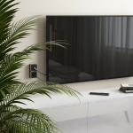 ТВ-розетка оконечная Gallant (черный/хром)