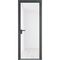 Алюминиевая дверь 1AG серая ночь остеклённая