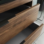 Тумба с раковиной Vincea Chiara 2D 100 VMC-2C2100CO/VCB-13100B тёмный дуб/раковина черная