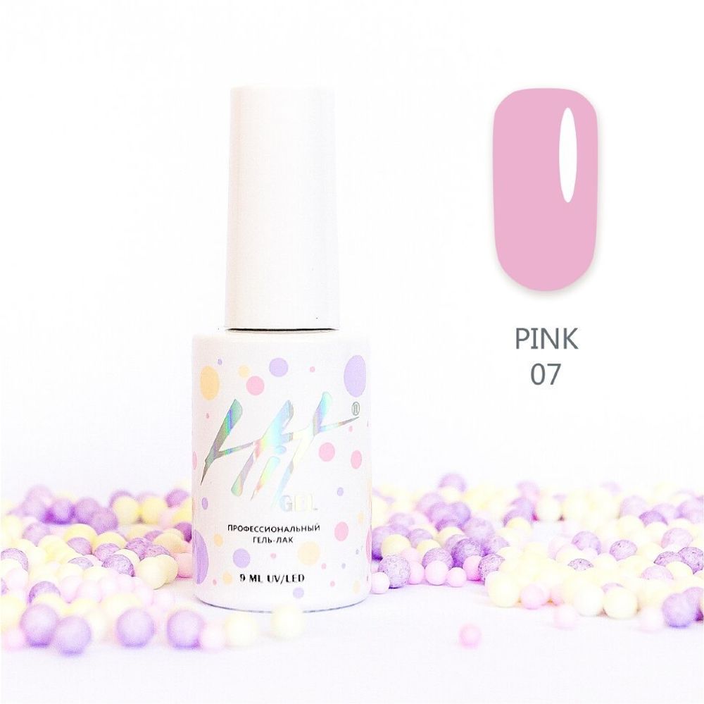 Гель-лак ТМ &quot;HIT gel&quot; №07 Pink, 9 мл