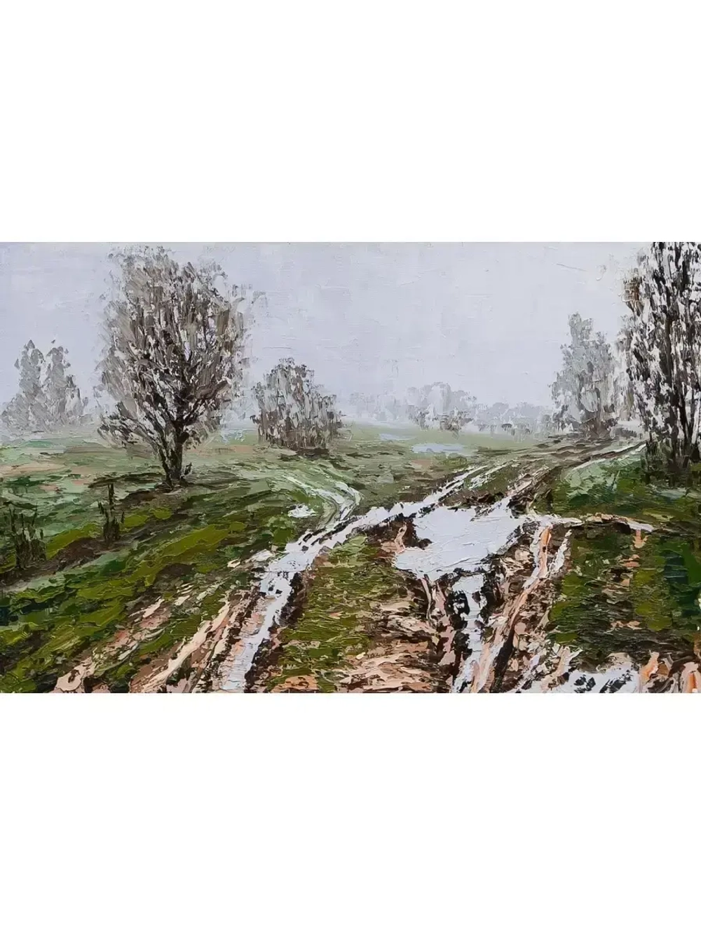 Картина маслом Дорога Лопушанский (без рамы)