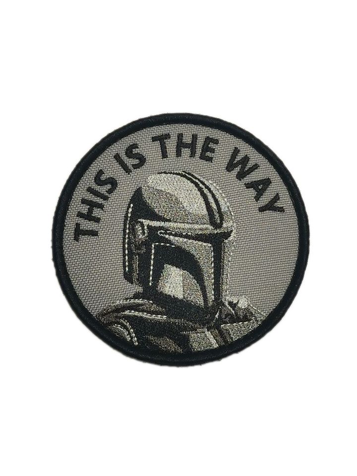 Патч Мандалорец Таков путь (серый)