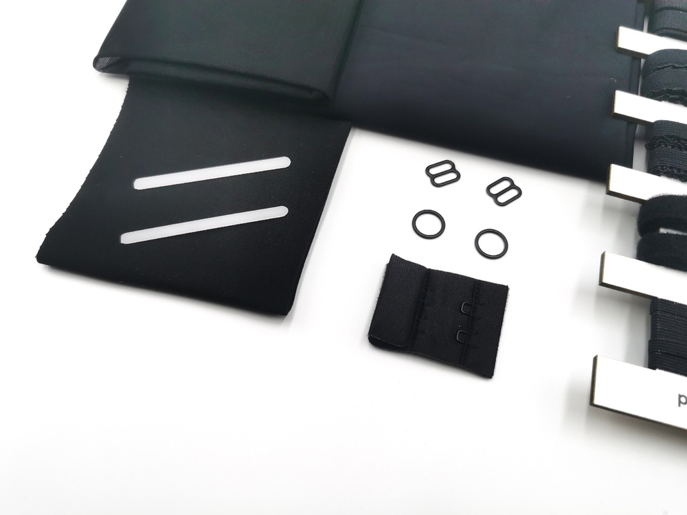 Набор база №9. Микрофибра и резинки, черный