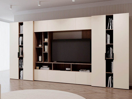 Гостиная Харди 1 Дуб Делано Темный / Белый